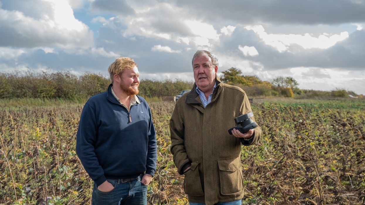Clarkson's Farm's Kaleb Cooper and Jeremy Clarkson