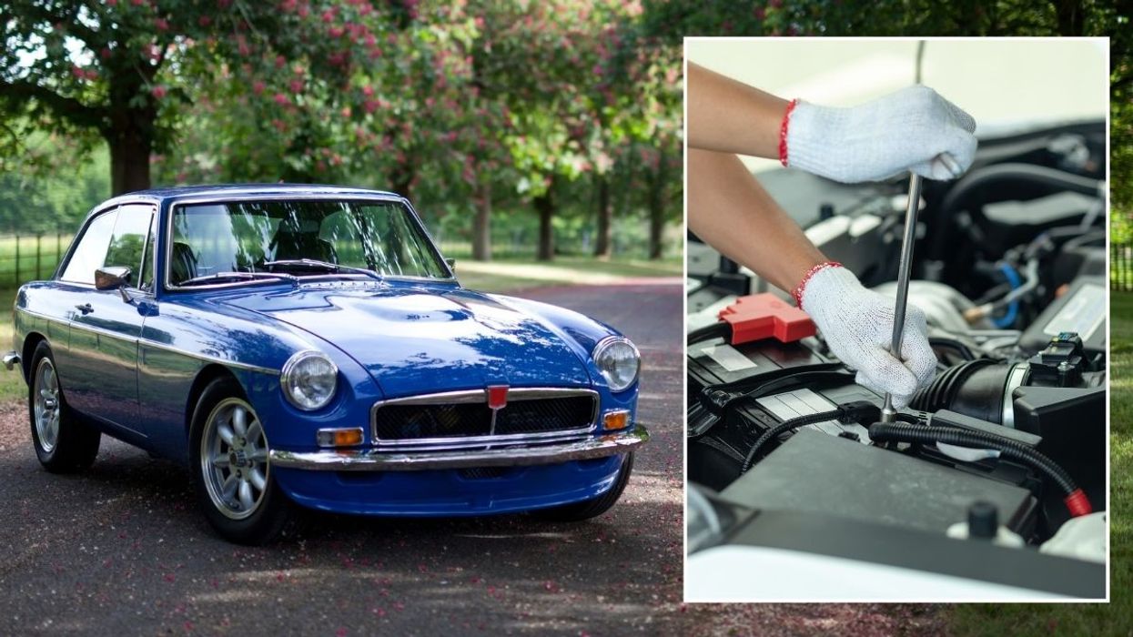 Classic car and an MOT test