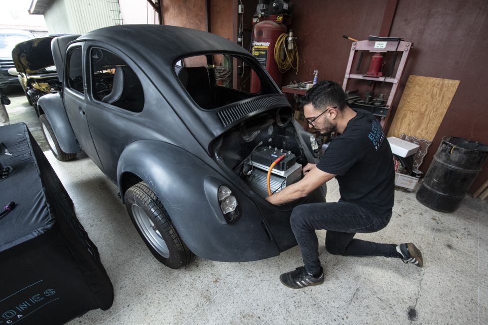 Classic car conversion to electric