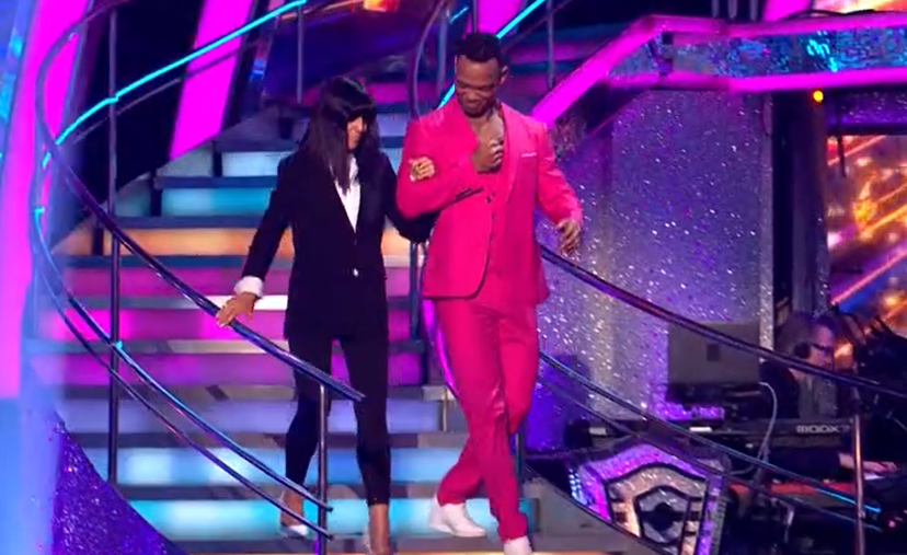 Claudia Winkleman and Johannes Radebe