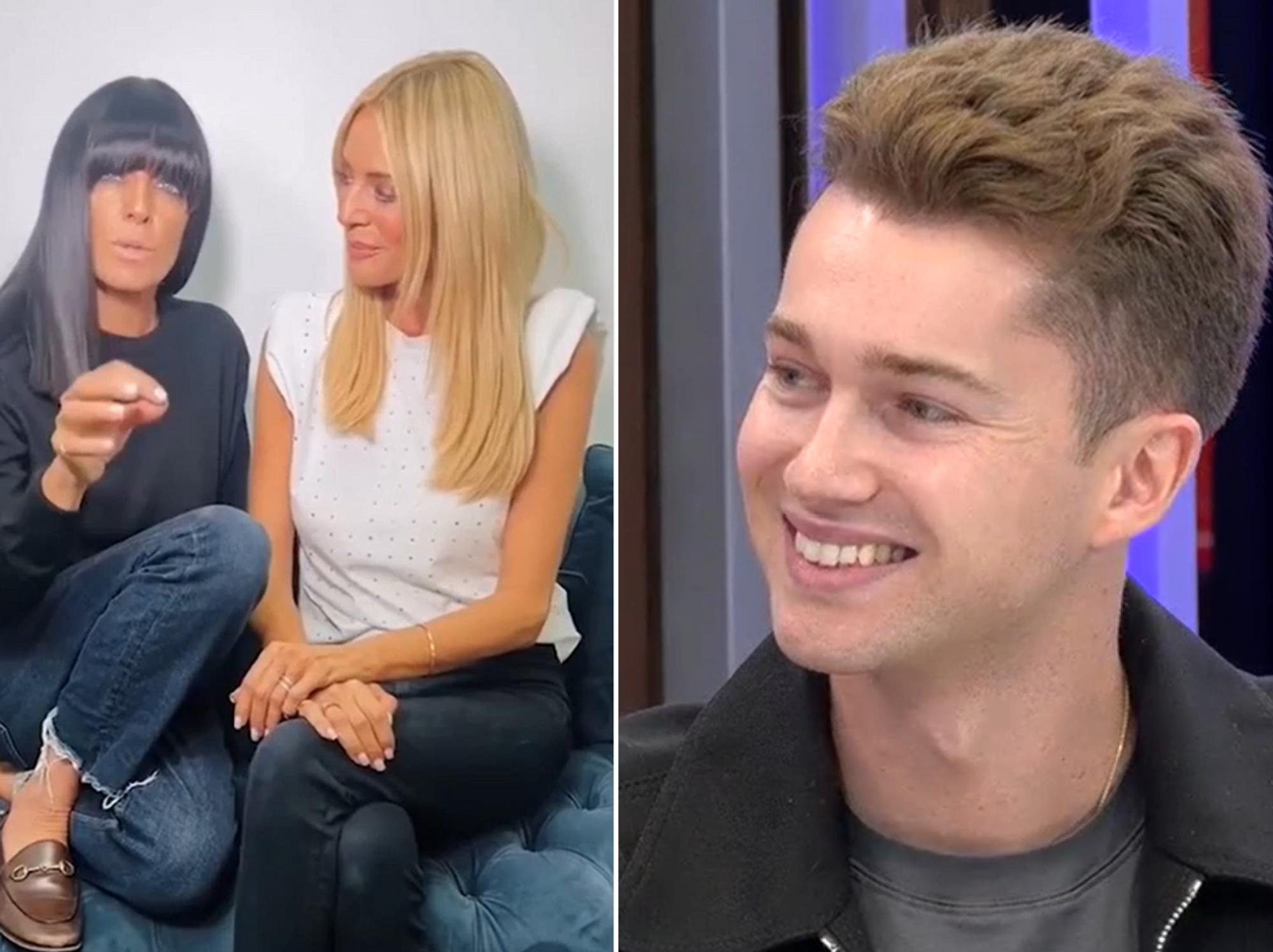 Claudia WInkleman and Tess Daly; AJ Pritchard
