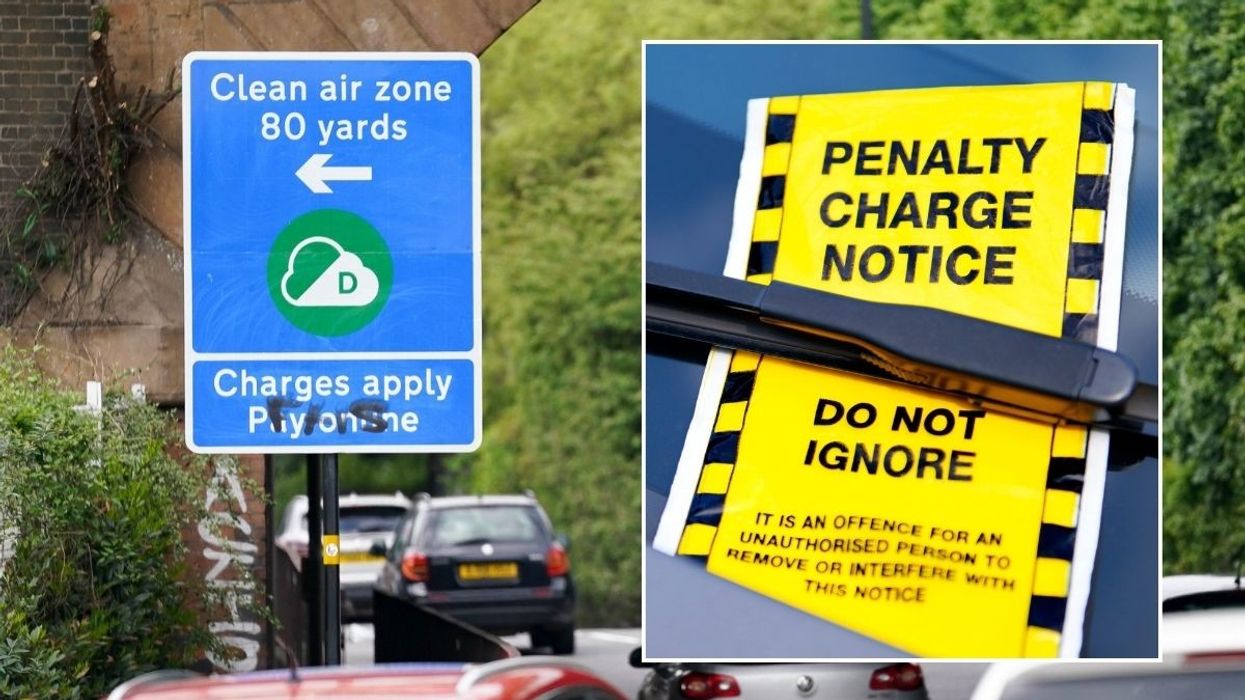 Clean Air Zone sign and traffic fine