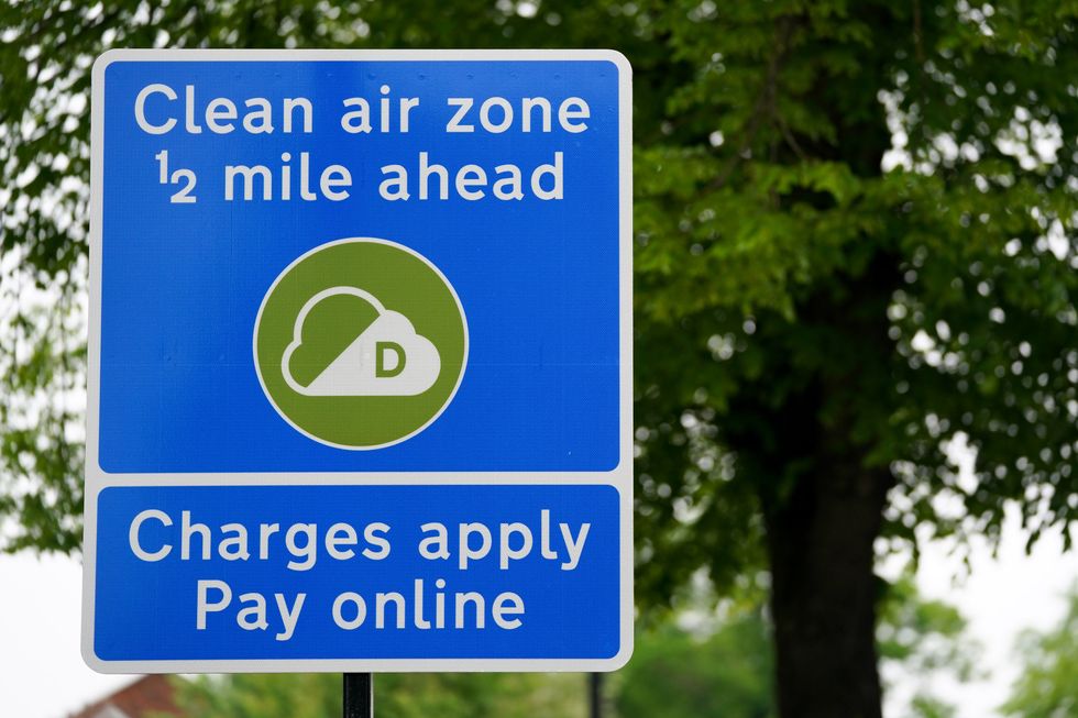 Clean Air Zone sign in Birmingham