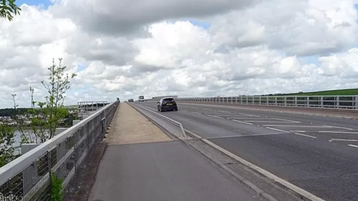 Cleddau Bridge at Pembroke Dock in west Wales