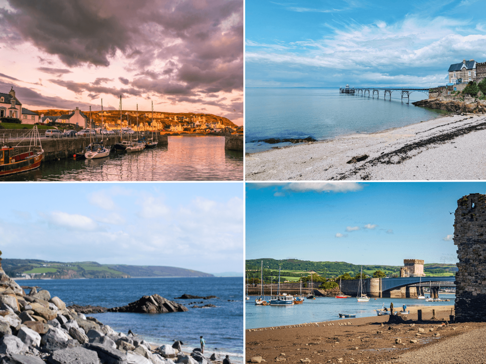 Clevedon, Somerset / Saundersfoot, Pembrokeshire / Conwy, North Wales / Portpatrick, Dumfries and Galloway