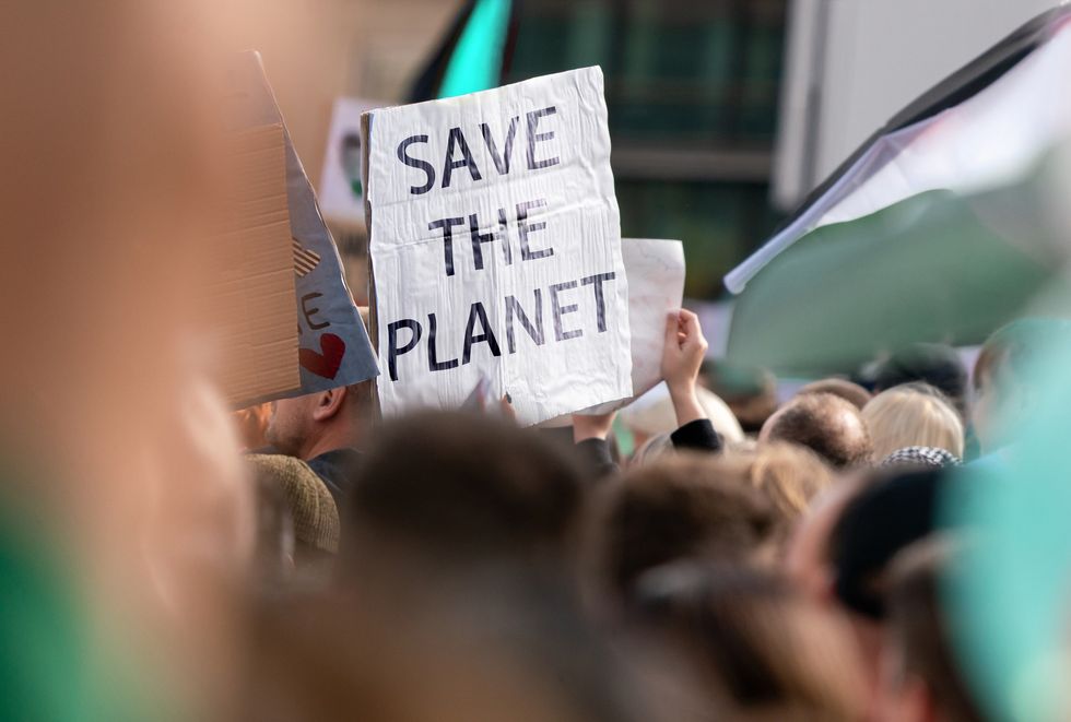 Climate change protest