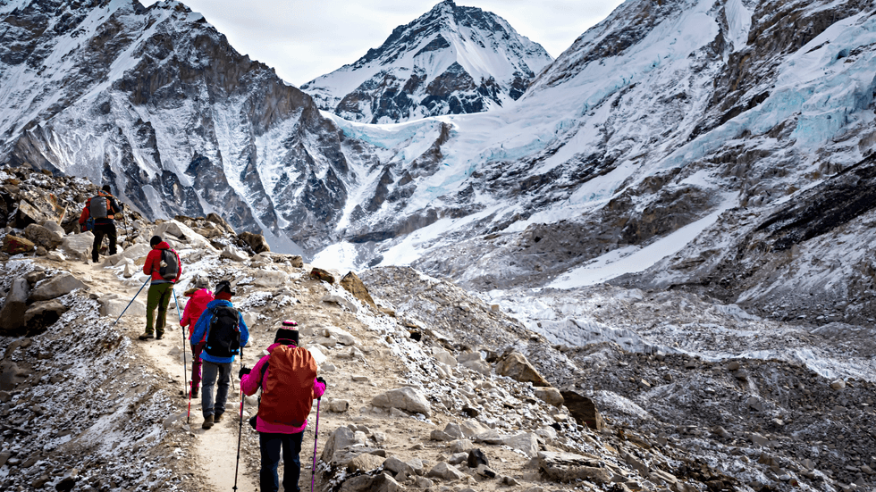 Climbers on Mount Everest