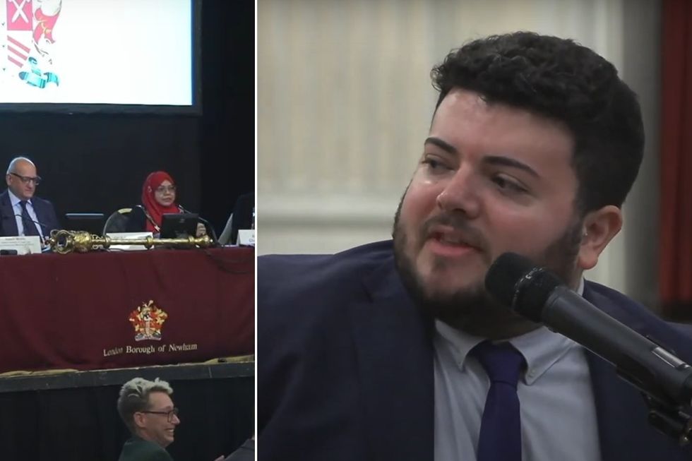 Cllr Joshua Garfield and Newham council meeting