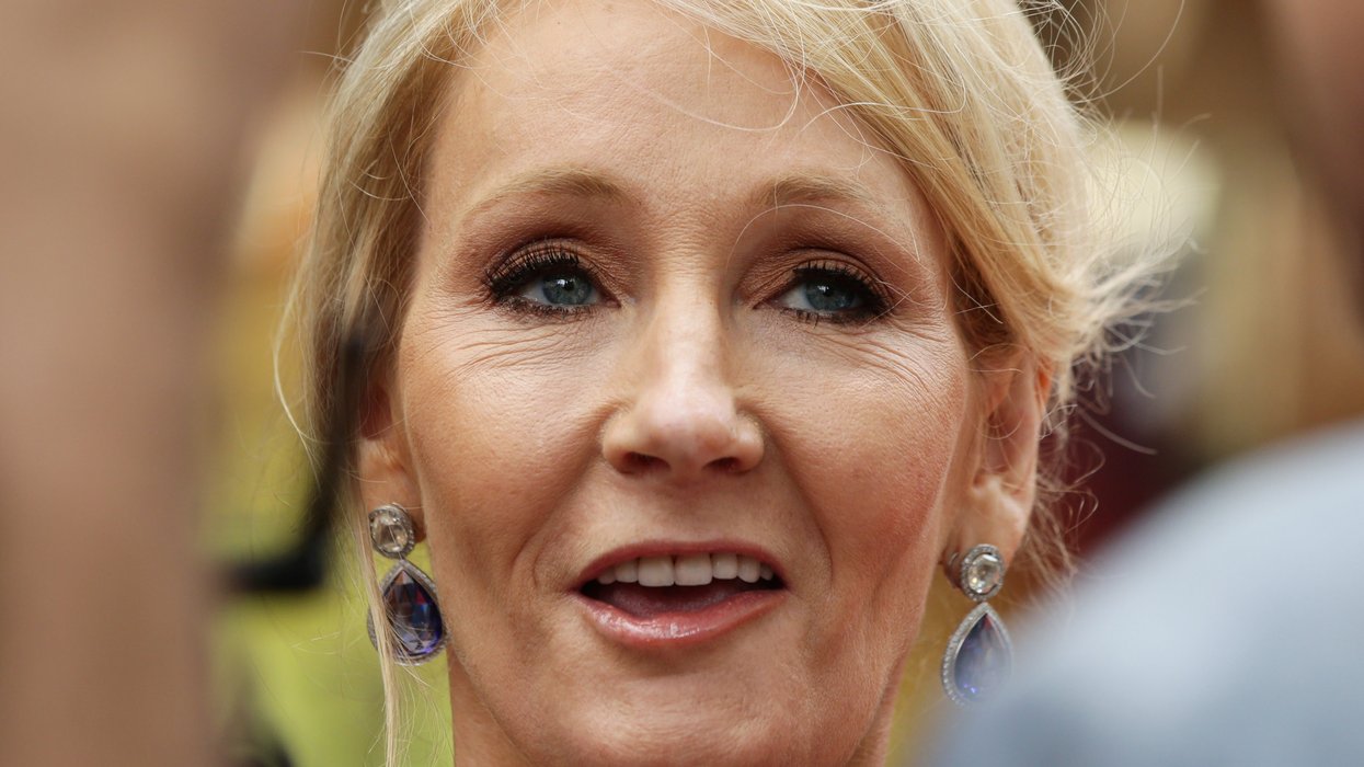 Close up of JK Rowling at a premier