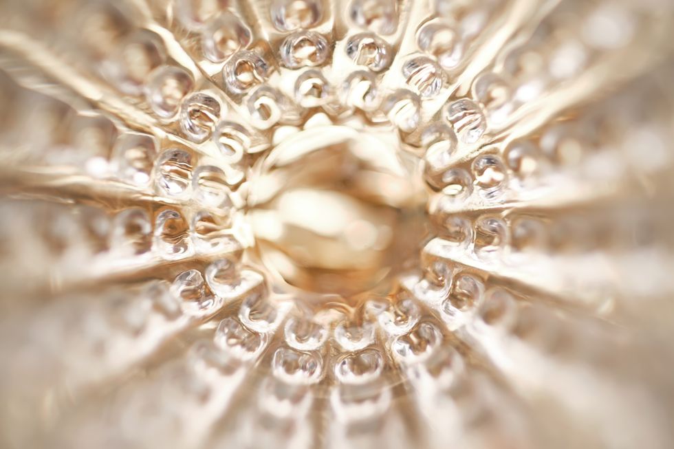 Close-up structure of glass