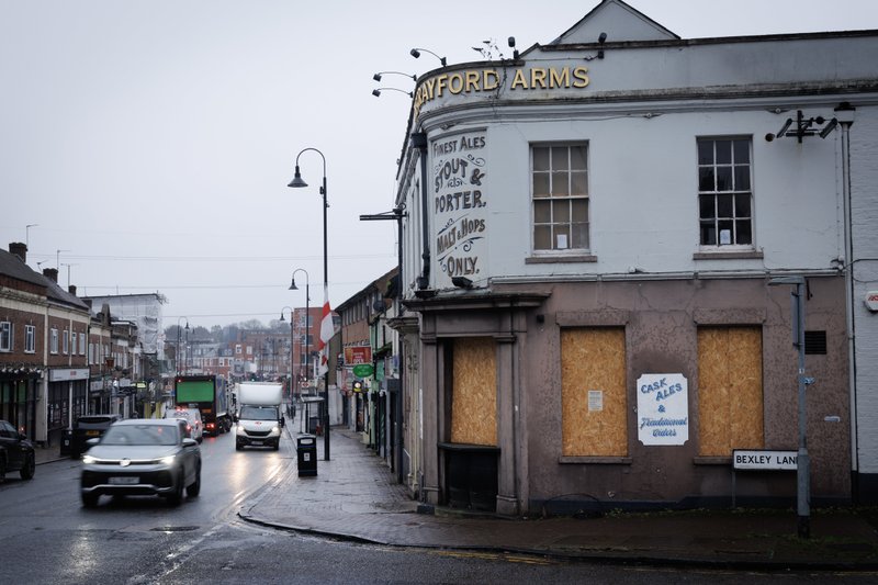 Closed down pub