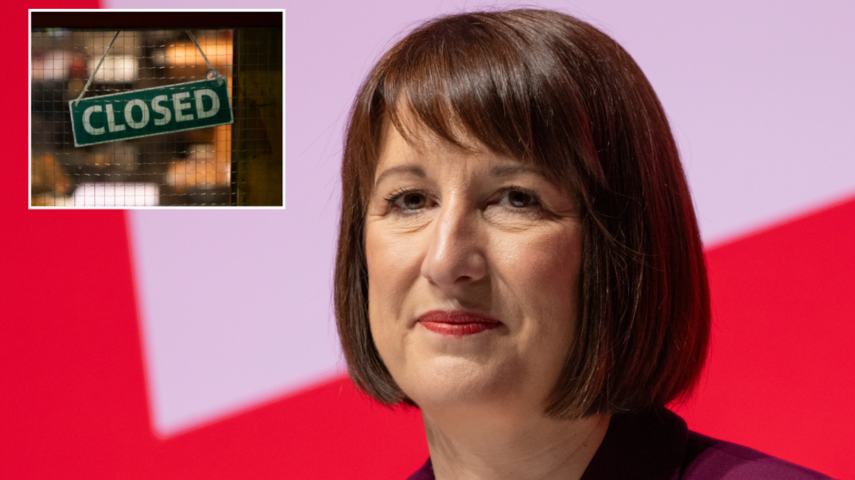 Closed sign and Rachel Reeves