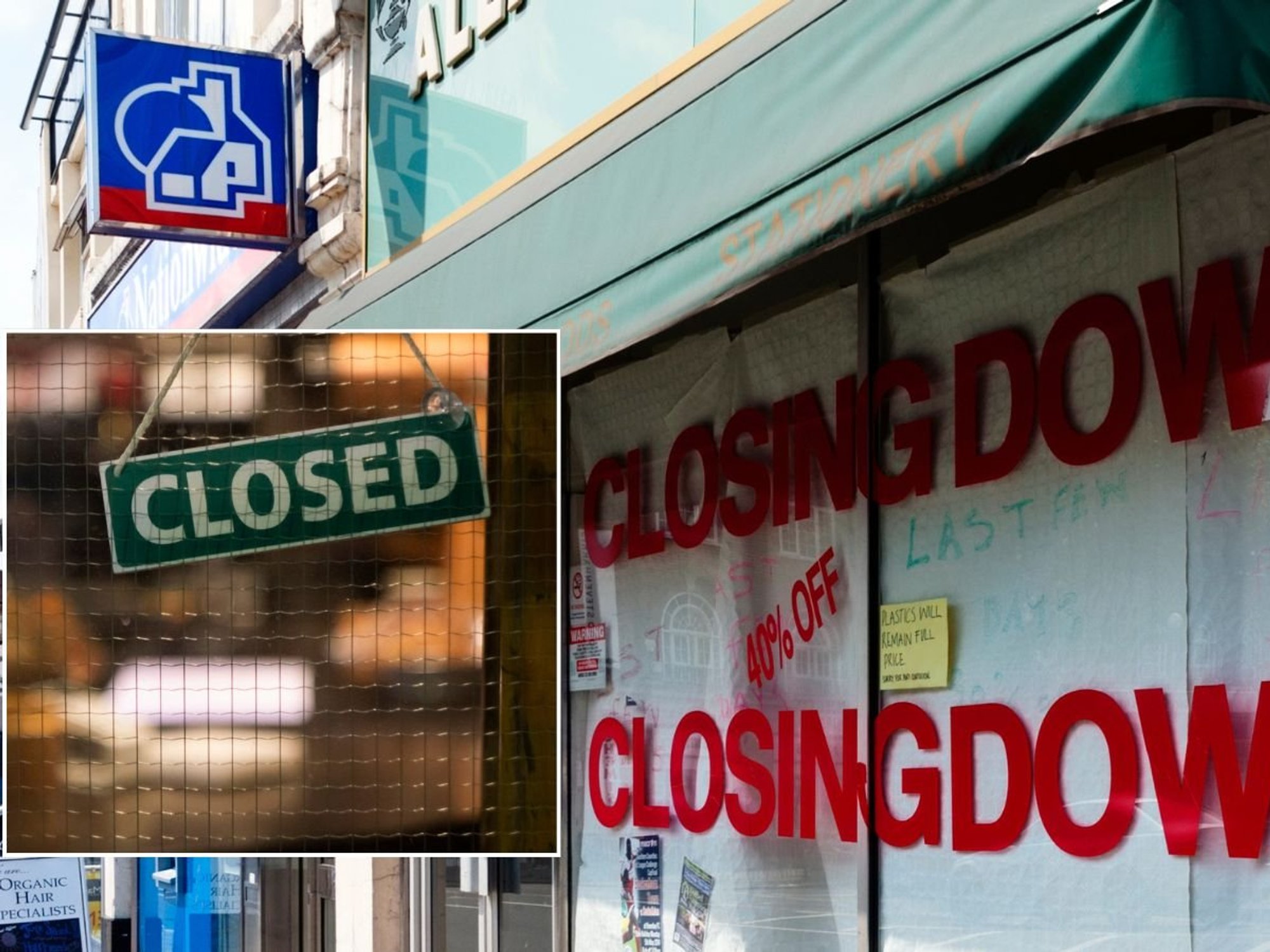 Closed store and closed sign