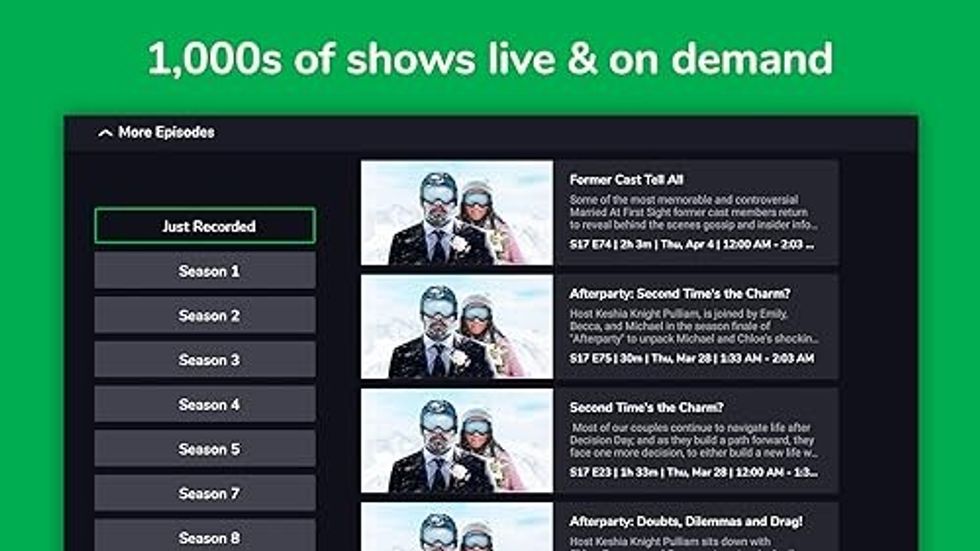 cloud recordings interface shown in the frndly app