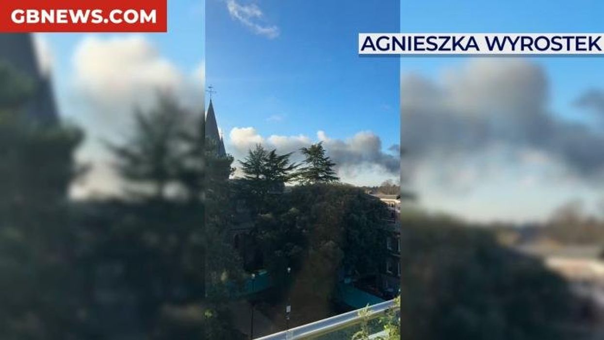 Loud bangs heard as huge blaze erupts in London and thick plumes of smoke engulf skyline seen for miles