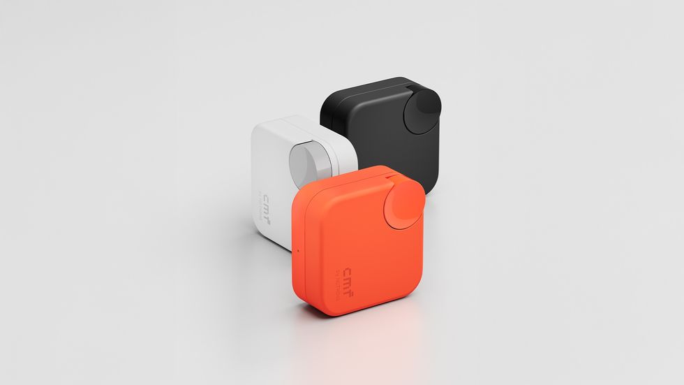 CMF Buds 2a pictured in all three colour options in the charging case