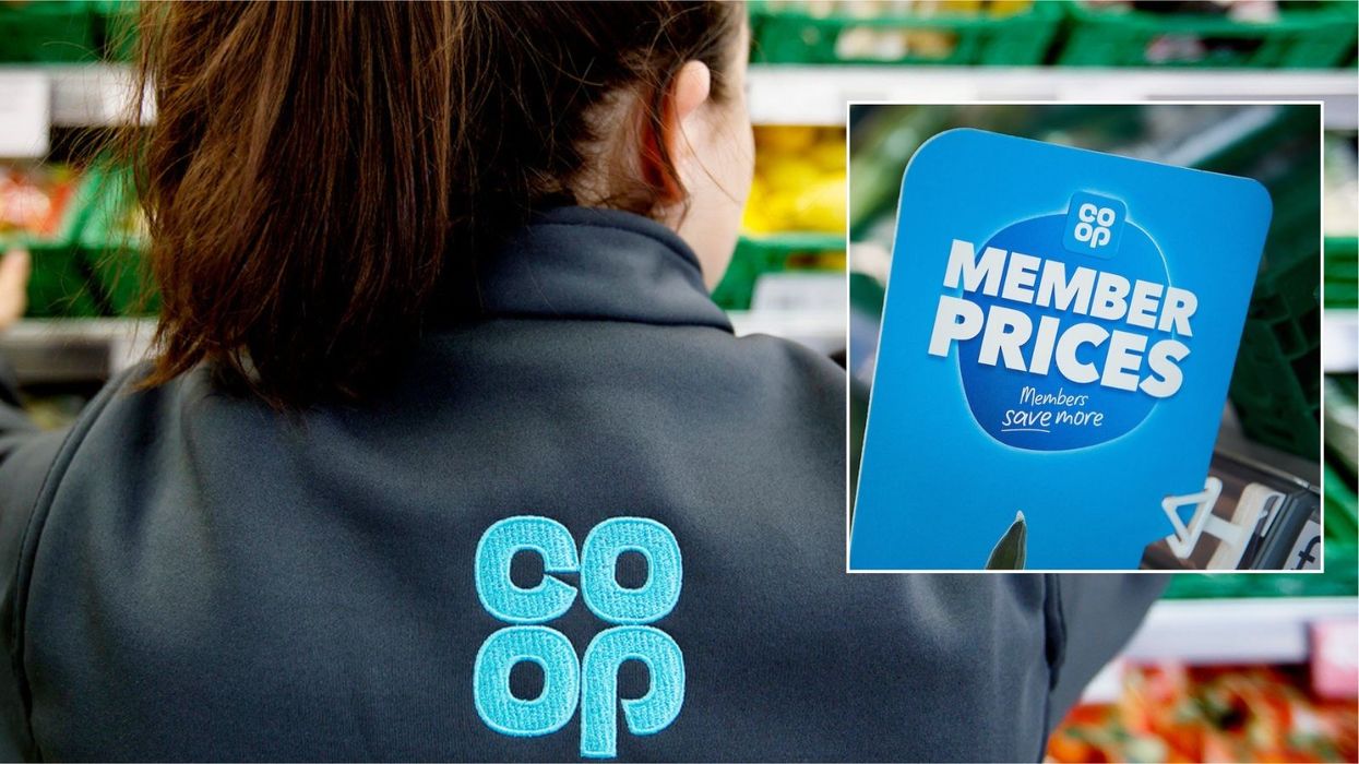 Co-op colleague in fruit and veg aisle