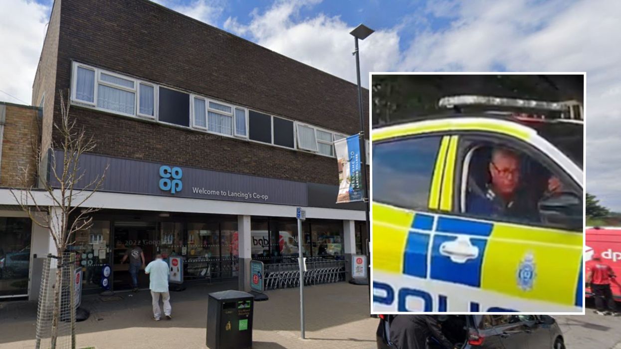 Co-op in lancing and inset photo of PCSO