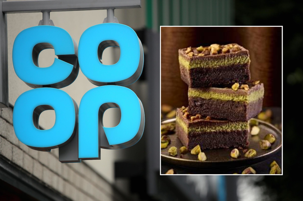 Co-op store; Dubai chocolate brownie at Co-op