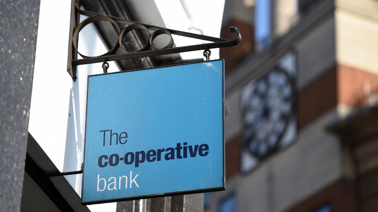 Co-operative Bank logo outside branch