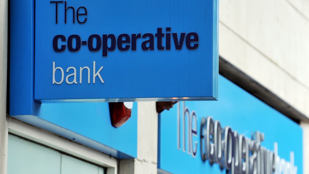 Co-operative Bank logo outside branch