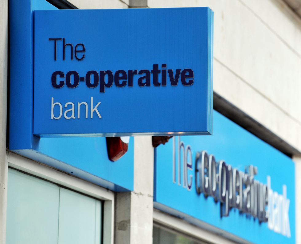 Co-operative Bank logo outside branch