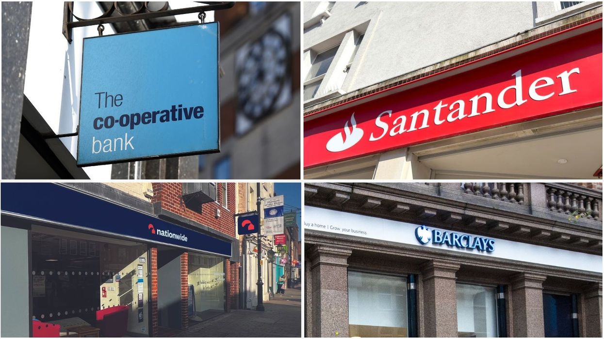 Co-Operative Bank, Santander, Nationwide and Barclays branches