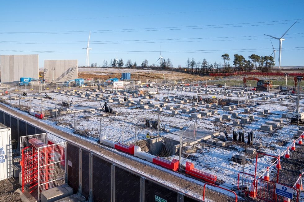 Coalburn 1 battery energy storage site under construction in Lanark, South Lanarkshire\u200b