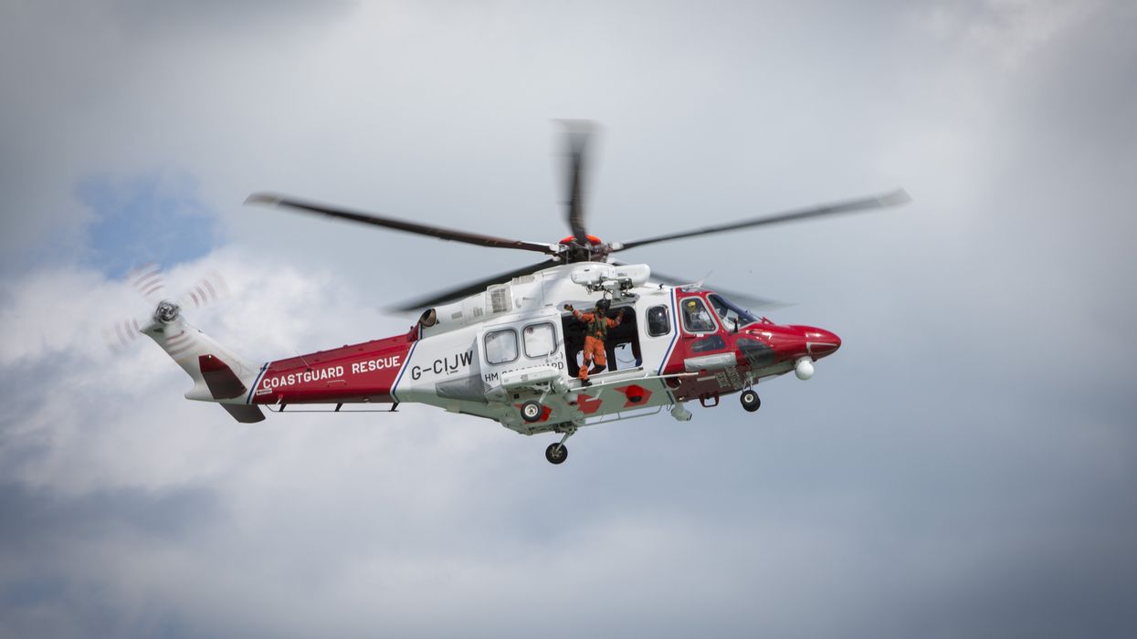 Coastguard helicopter on patrol