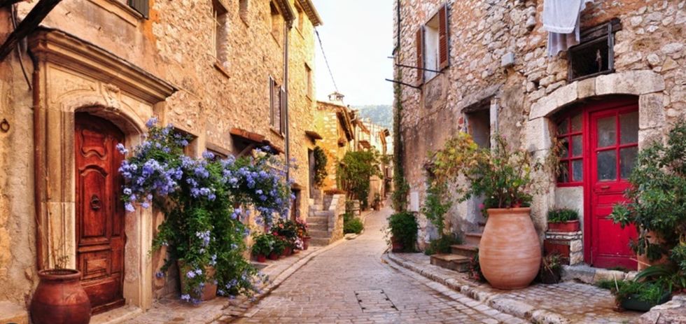 Cobbled streets in France