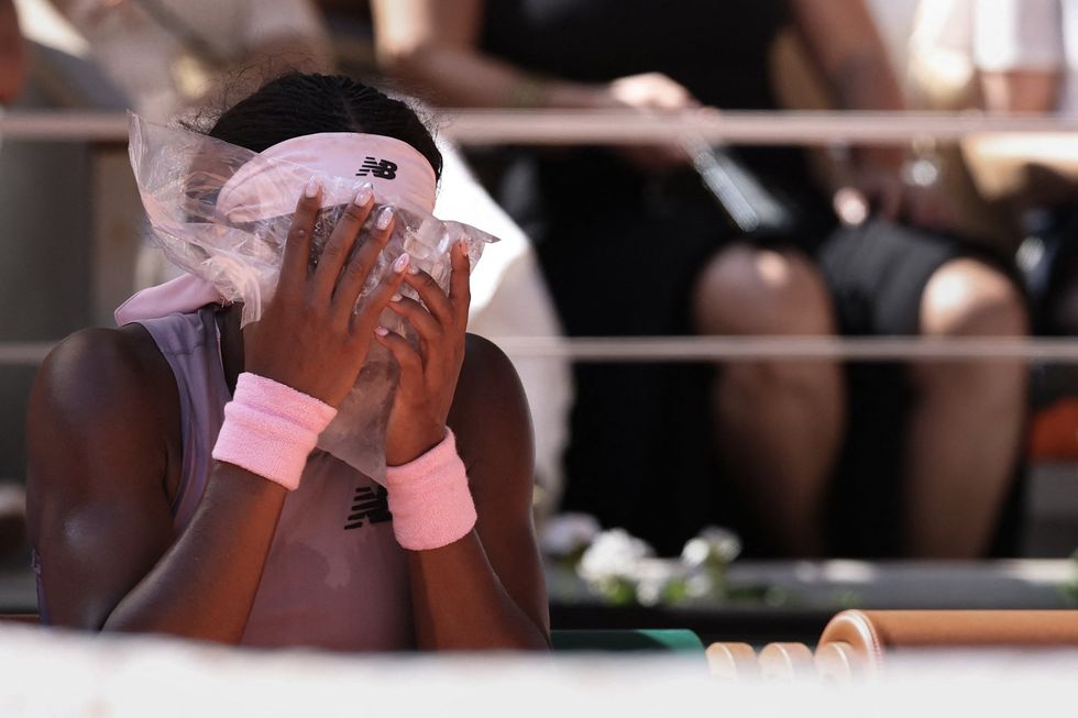 Coco Gauff had to contend with sweltering heat as she progressed at the French Open