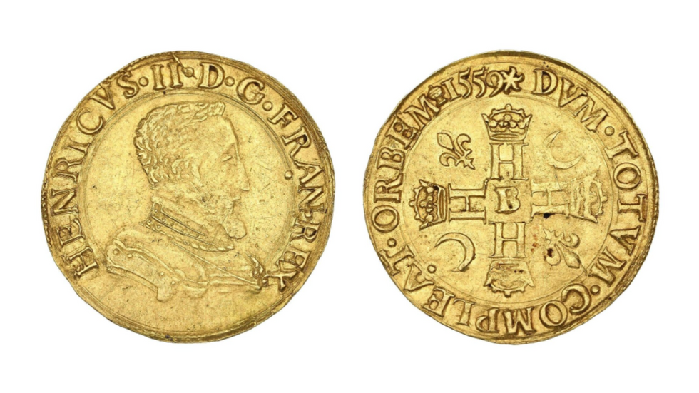 Coin featuring a bust of Francois II