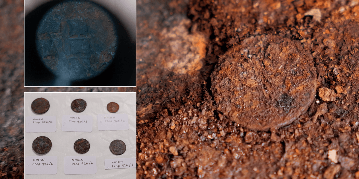 Archaeology breakthrough as six 19th century coins discovered underneath HMS Victory Archaeology breakthrough as six 19th century coins discovered underneath HMS Victory