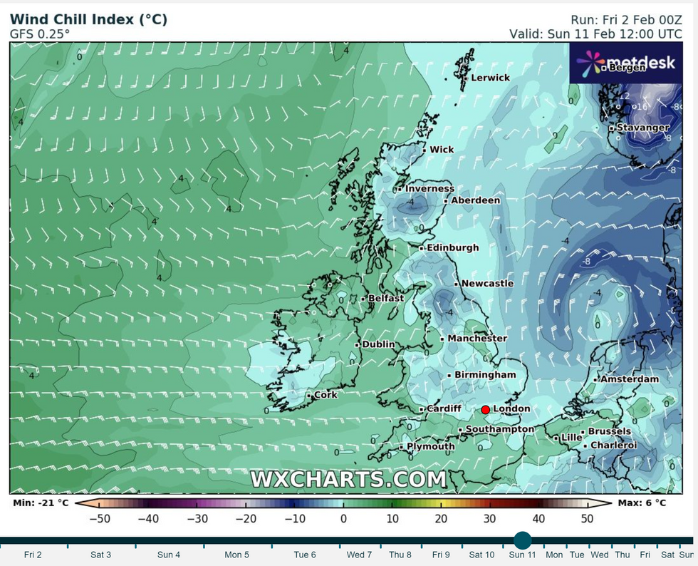 Cold air drag map