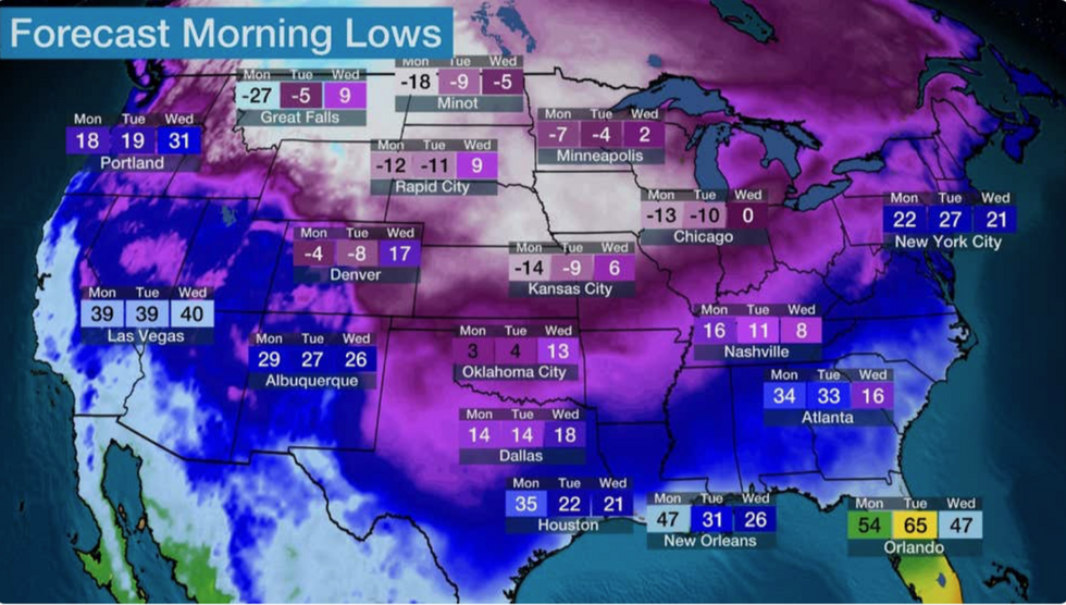 Cold air sweeps right across the country