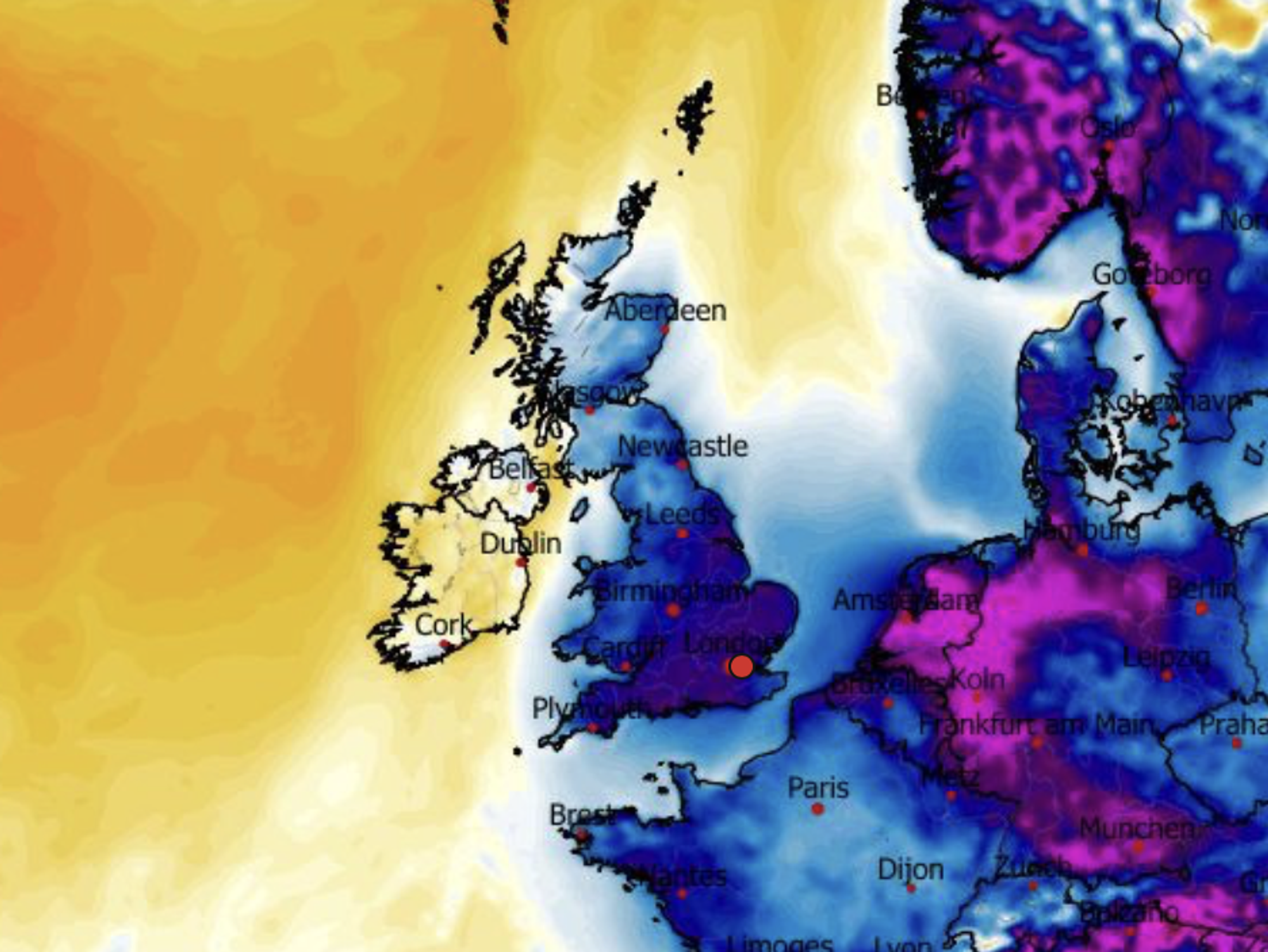 Cold moves in through the start of January
