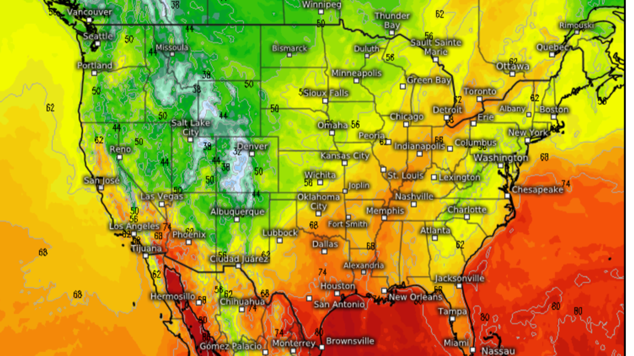 Cold plunge moves down the west coast before swerving up to the Great Lakes (Weather.us)