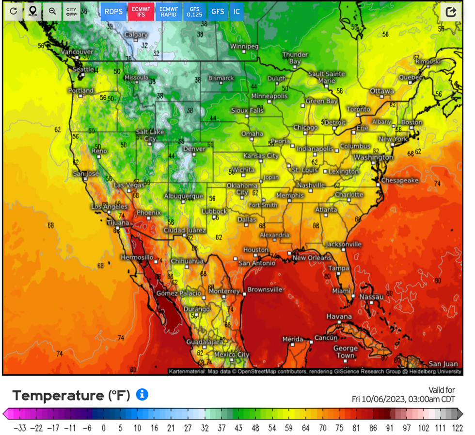 Cold plunge moves down the west coast