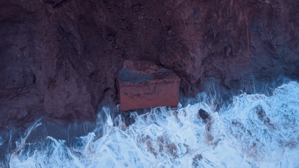 Cold War nuclear bunker finally collapses into sea