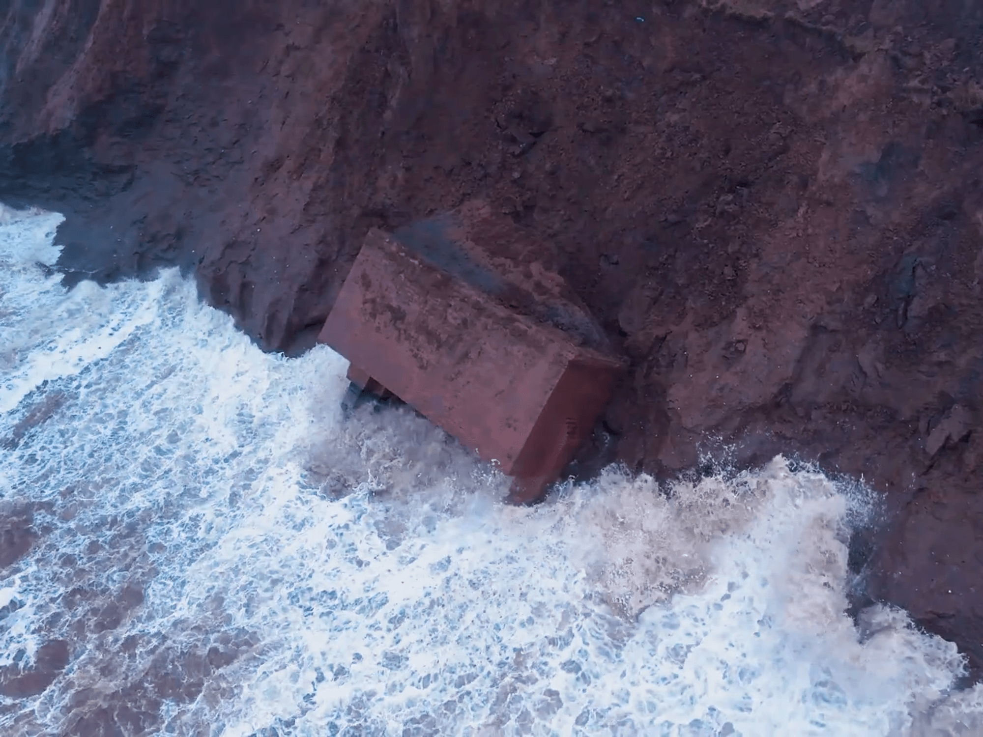Cold War nuclear bunker finally collapses into sea