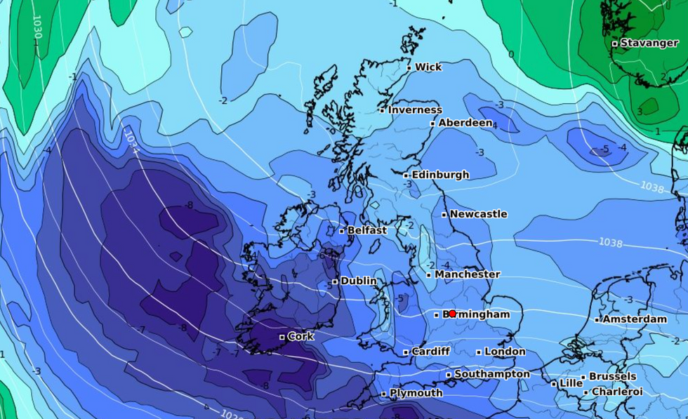 Cold weather map