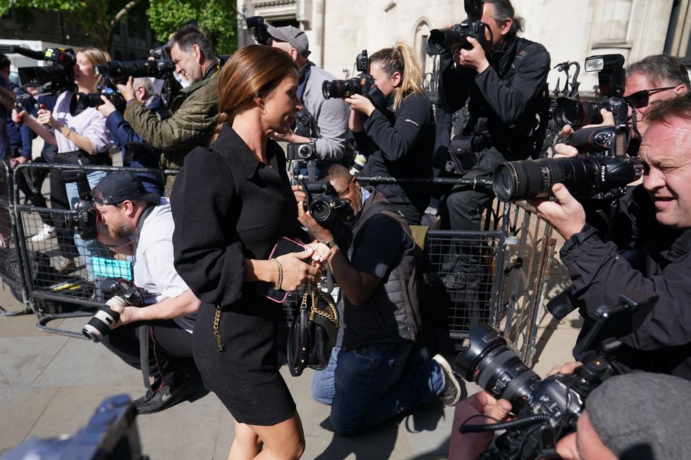 Coleen Rooney arrives at the Royal Courts Of Justice, London, as the high-profile libel battle between Rebekah Vardy and Coleen Rooney continues.