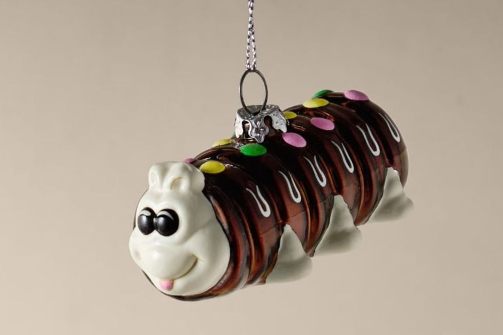 Colin the Caterpillar Glass Hanging Decoration
