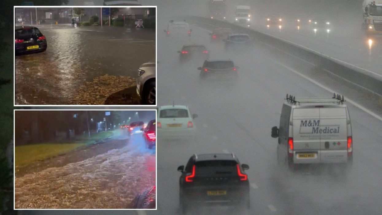 Collage of images of UK weather