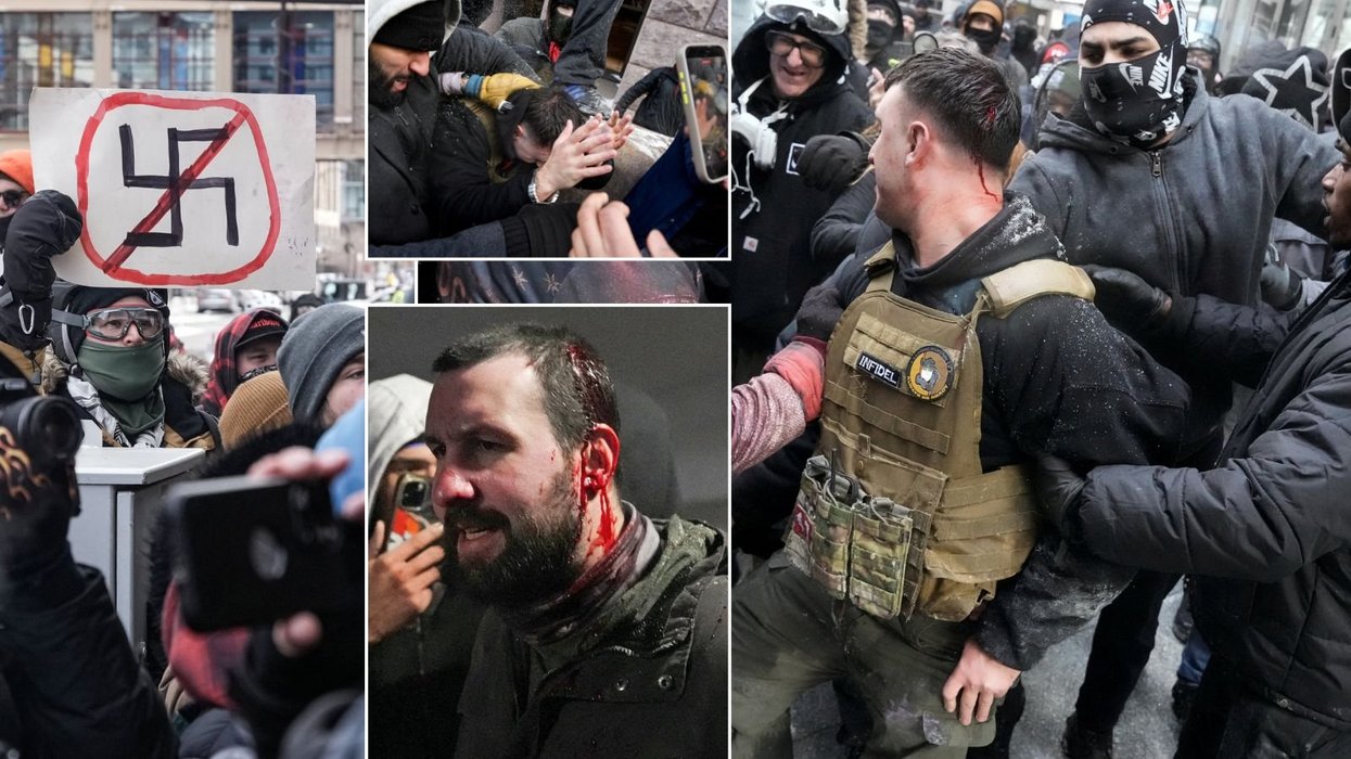 Collage of protest clashes in Minnesota