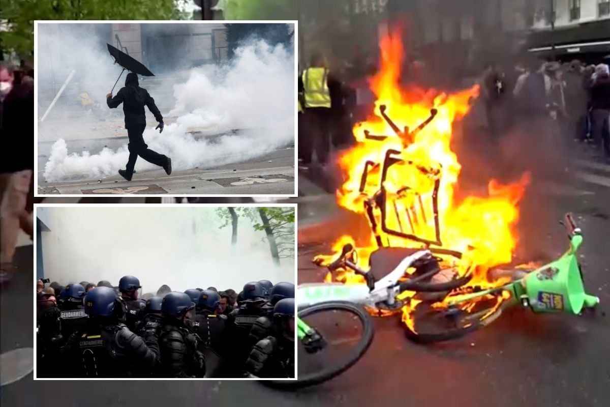 Collection of images from France protests