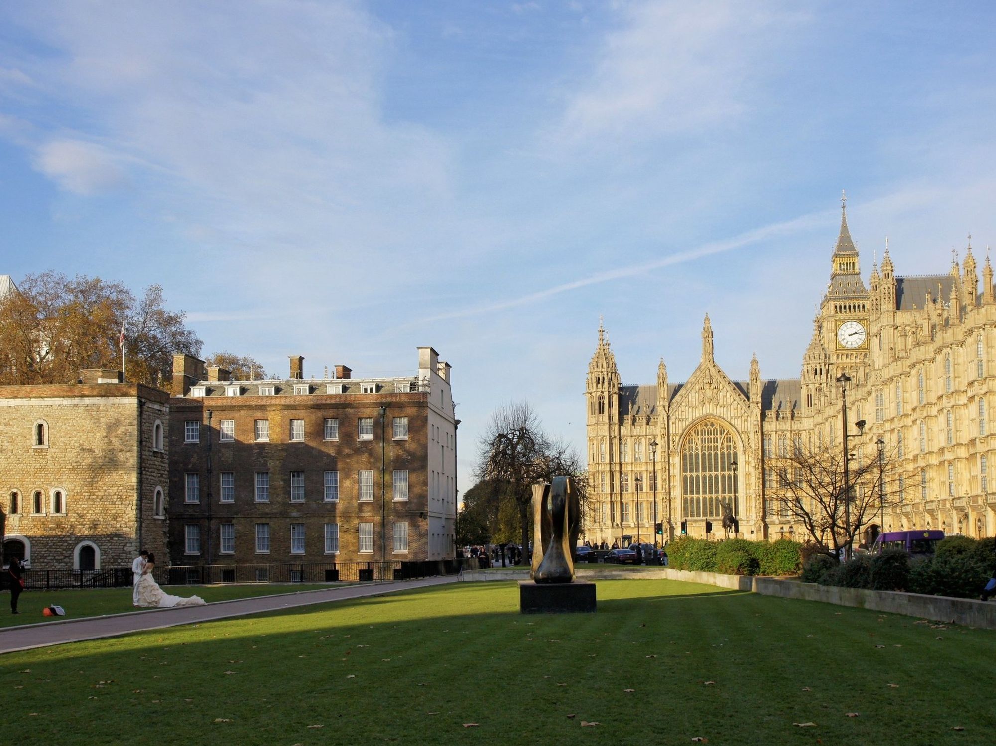 College Green in Westminster is sealed off (file pic)