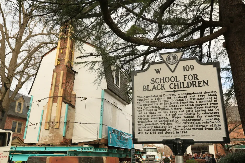 Colonial Williamsburg, William & Mary and descendants of Bray School students dedicated the restored building.