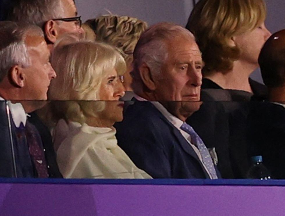 Commonwealth Games - Opening Ceremony - Alexander Stadium, Birmingham, Britain - July 28, 2022 Britain's Prince Charles and Camilla, Duchess of Cornwall during the opening ceremony REUTERS/Stoyan Nenov
