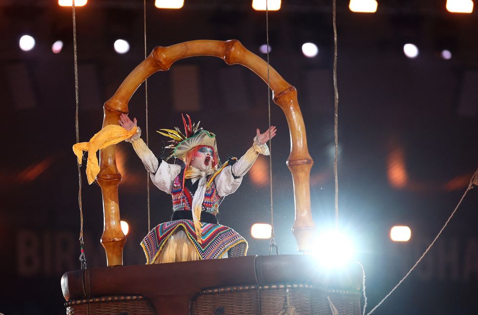 Commonwealth Games - Opening Ceremony - Alexander Stadium, Birmingham, Britain - July 28, 2022 General view of a performer during the opening ceremony REUTERS/Hannah Mckay